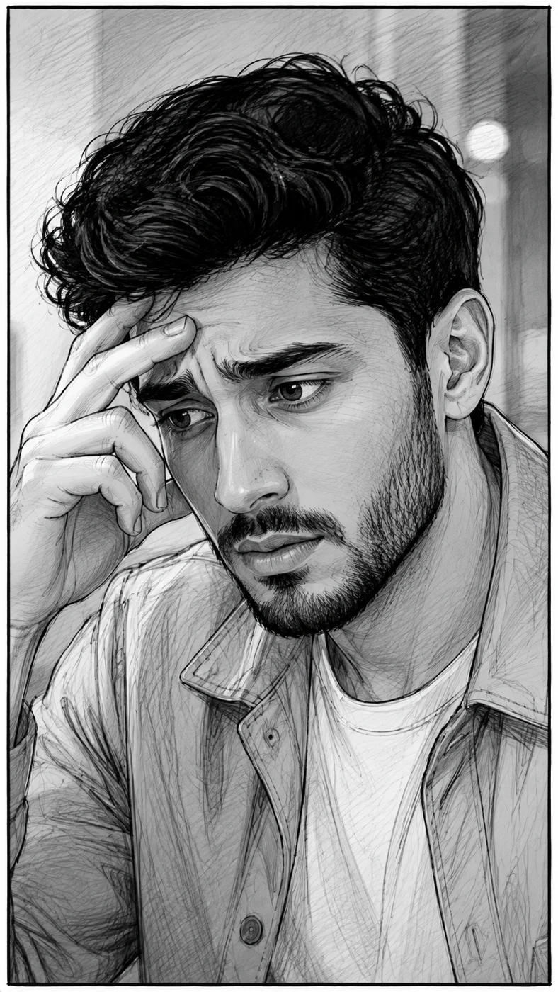 Uncertainty takes hold — storyboard concept